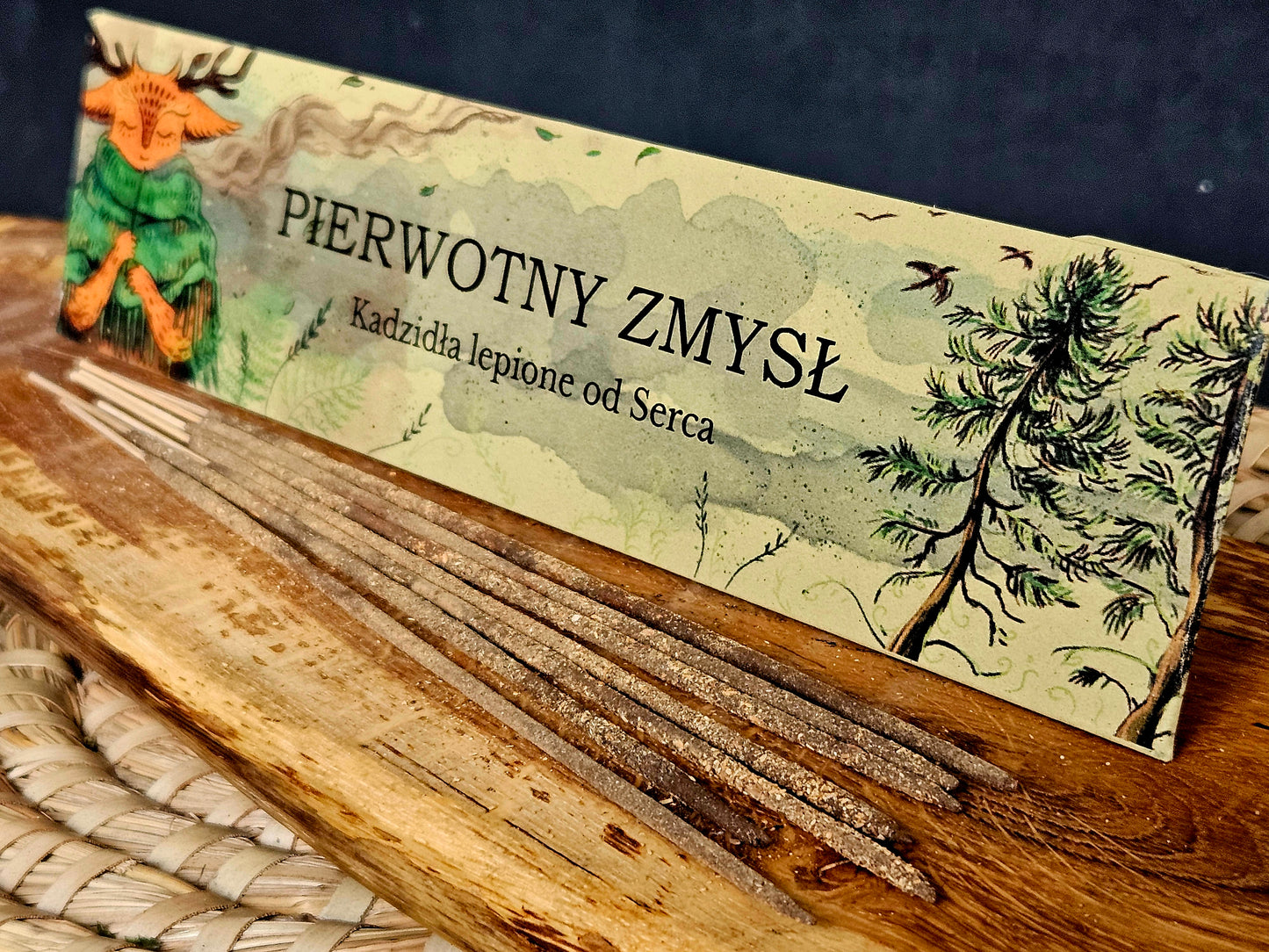 7 szt. ,,Połączenie'' etyczne palo santo i bursztyn bałtycki z ręcznego zbioru